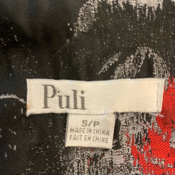 Vintage Puli women’s floral jacket, red black and silver size Small - Picture 6 of 7